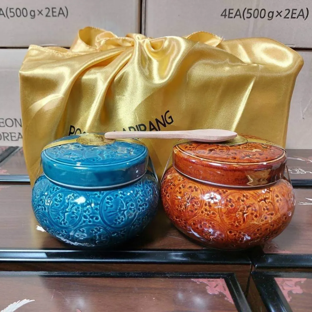 Cao Hắc Sâm Đông Trùng Hạ Thảo Achimmadang Hàn Quốc Hộp 2 Lọ x 500g (Mẫu 1)