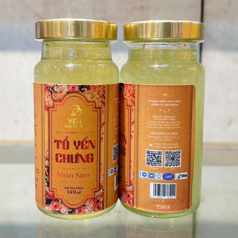 Yến chưng tươi vị Nhân Sâm