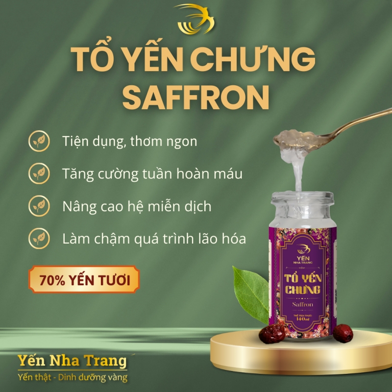 Yến chưng tươi vị Saffron